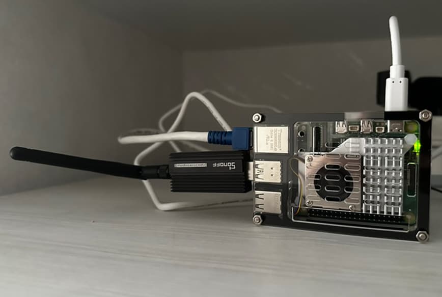 Raspberry Pi on the shelf